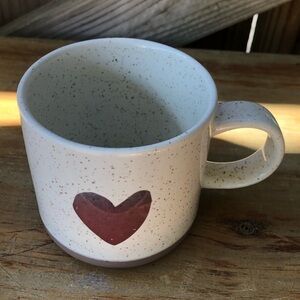 2017 Starbucks Speckled Glaze Stoneware Rose Gold Metallic Heart 12oz Coffee Mug